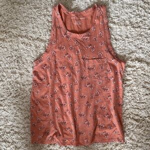 American Eagle Outfitters Rust Floral Tank Top